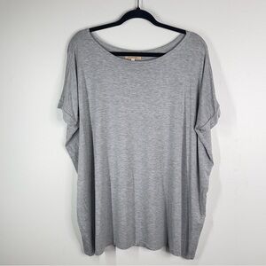 GREEN EARTH FASHION Women’s Gray Short Sleeve Lightweight Oversized M T Shirt